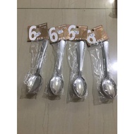 THICK TABLESPOONS, PACK OF 6 STAINLESS STEEL