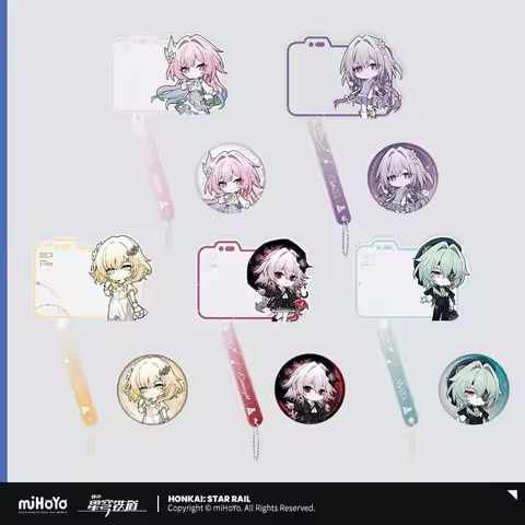 Sunsyea Honkai Star Rail Official Merch miHoYo Original YHCLZN MZ Acrylic Photo Stick Badge Anaxa Ag