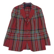 成色極佳 ▲ POLO RALPH LAUREN 100% 亞麻格紋修身西裝RED， 40R 碼，葡萄牙製造，正品，男士