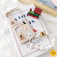 เคส OPPO Find N3 Flip/N2 Flip ลายการ์ตูนน่ารักๆ ซิลิโคนแข็ง+สายคล้อง