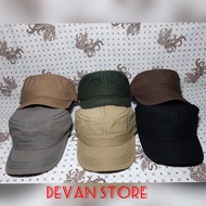 topi komando kanvas polos / topi komando rantai