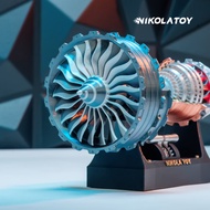 [Collection Boutique] Airplane Vortex Fan Engine Model Stepless Speed Regulating Tail Flame Lamp Eff