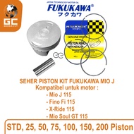 Piston KIT Seher Oversize Mio J Soul GT Fino X-ride 115 cc 54P STD 025 050 075 100 150 200 Fukukawa