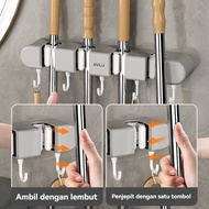 GANTUNGAN Broom Clamp Broom Holder Multifunction Mop Hanger Organizer Hanger Holder