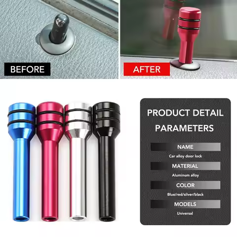 2X Car Alloy Door Lock Pins Lock Pin Screw Knob for Volkswagen VW Polo Golf 3 Beetle MK2 MK3 MK4 MK5