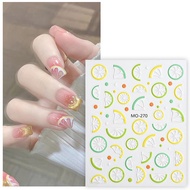Summer Fresh Fruit Nail Stickers Lemon Strawberry Jelly Wearable Stickers Decoration Nail I3y2