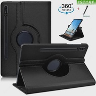Stand Case for Samsung Galaxy Tab S7 S8 S9 11 inch SM-T870 SM-X700 Tab S9 X710 360 Rotating PU Leather Stand Tablet Cover +Pen