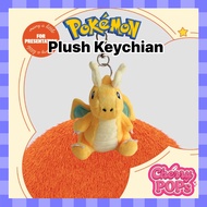 [Pokémon] Dragonite Plush Keychain | Cute 8cm Mini Soft Doll Bag Charm, Kawaii Orange Dragon Pokemon