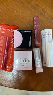 CLIO, Revlon, Maybelline, Cyber Color彩妝 唇膏胭脂遮瑕膏迷你cushion 