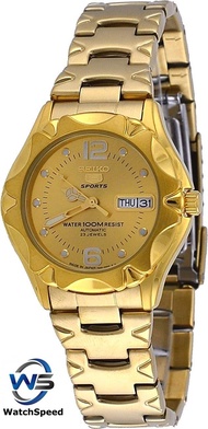 Seiko 5 SNZ460J1 SNZ460J SNZ460 Automatic Japan Gold Tone 100M Men's Watch