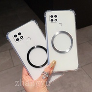 Casing OPPO A15 A15S Phone Case Magnetic Transparent Four Corners Shockproof New soft Case
