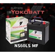 NS60LS Yokobatt Maintenance Free (Kering)Bateri Kereta Car Bettery (Fast shipping & Ready stock)