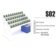 Home Hidroponik set 40 pasu/ Hydroponic set (DFT 40 pots) with pump unique design (Complete set)