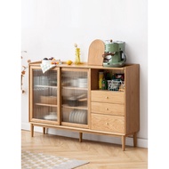 All Solid Wood Sideboard Cabinet Narrow Type30cm Cabinet Storage Kitchen Storage Cabinet Ultra-Thin 