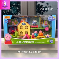 3D Pig Family House Toy Set, Cartoon Character Model for Children Code 666-34