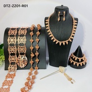 Thai Pattern Bridal Necklace Costume Jewelry Set Luxurious And Classic Giving A Elegant And Look. Br