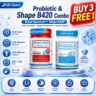 Life-Space Broad Spectrum / Shape B420 Probiotic Set Adult Gut Health Digestive Support Daily Supple