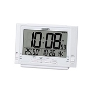 Seiko clock alarm clock table clock digital radio white pearl 84×132×46mm SQ320W