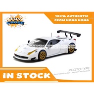 [Authentic] Tarmac Works 1/64 Ferrari 458 Italia GT3 White Diecast Model Car