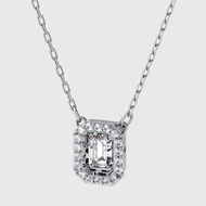 Swarovski Millenia Necklace Square Swarovski Zirconia, White, Rhodium Plated