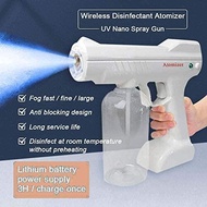 DS350 WIRELESS RECHARGEABLE DISINFECTANT FOGGING MACHINE NANO ATOMIZER SPRAY STEAM GUN HOUSEHOLD PORTABLE BLUE RAY