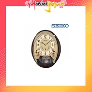 [Direct from Japan] Seiko Clock Wall Clock Character Disney Mickey Mouse Minnie Mouse Radio Wave Analog 6 Melody Disney Time Brown Metallic FW579B