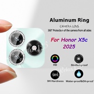 For Honor X5c 4G 2025 Max HD Glitter Diamond Metal Ring Camera Glass Lens Protector For Honor X5C X5