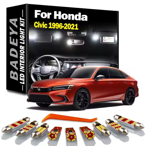 LED Bulbs Interior Roof Light Kit For Honda Civic VI VII VIII IX X 6th 7th 8th 9th 10th Gen 1996-201