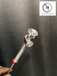 Đủa thắng inox 304 kèm núm vặn và chốt xỏ cnc bóng loáng gắn cho dòng xe (mã 03)