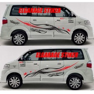 APV granmax car stickers, side body cutting stickers, APV car striping