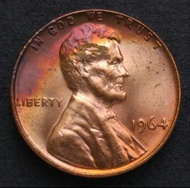 1964年 美國林肯一美仙硬幣一枚 (64-05C)