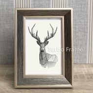 Turbo Frame Diagonal Photo Picture Size 3.5x5" 4x6 5x7 6x8 A5 Silver-Black Rose Gold White Black Shi