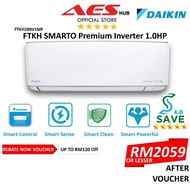 5 STARS Daikin 1HP Air Condtioner FTKH Series Smarto Premium R32 FTKH28B/RKU28B-3WMY-LF Inverter Aircond Penghawa Dingin