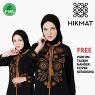 Hikmat Fashion Original Abaya Motif Kuning Bunga Premium Outfit Gamis