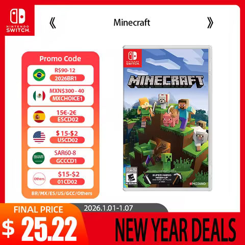 Nintendo Switch Games - Minecraft - Action Adventure Simulation Genre Support TV Tabletop and Palm M