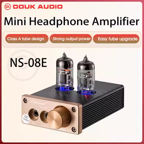 Douk Audio NS-08E Mini Vacuum Tube Headphone Amplifier Best Stereo Audio Preamplifier HiFi Home Desk