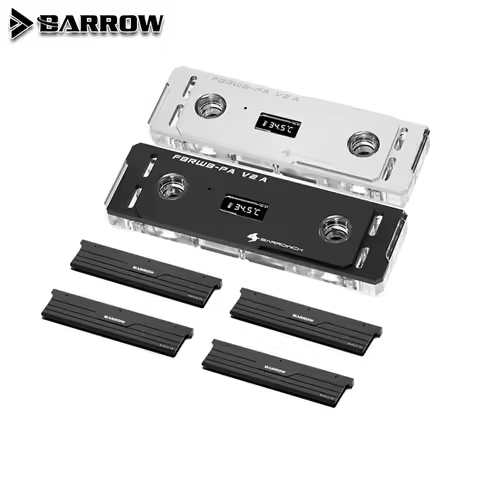 Barrowch Water Cooler Memory Block Memory Water Cooling Block With TFT Digital Display 5V ARGB 3pin 