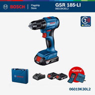 BOSCH GSR 185-LI Cordless Brushless Drill Driver With 2 Batteries - 06019K30L2 - 4053423230116