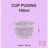 Thinwall Pudding Cup 100ml - 150ml, 25 pcs Sauce Container Sauce/ 100ml - 150ml