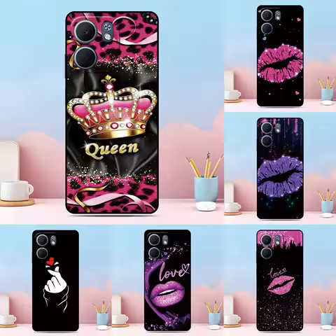 Love Heart Kiss Lips Phone Case For LG Wing Velvet K40s K42 K52 K51 K51s Q60 Q6 Q7 G7 G6 G8X G8s V50