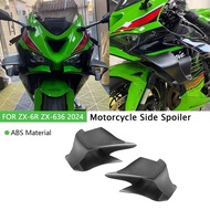 For ZX-6R ZX-636 ZX6R 2024 ZX636 2024 Motorcycle Naked Front Spoiler Winglet Aerodynamic Wing Kit Fa