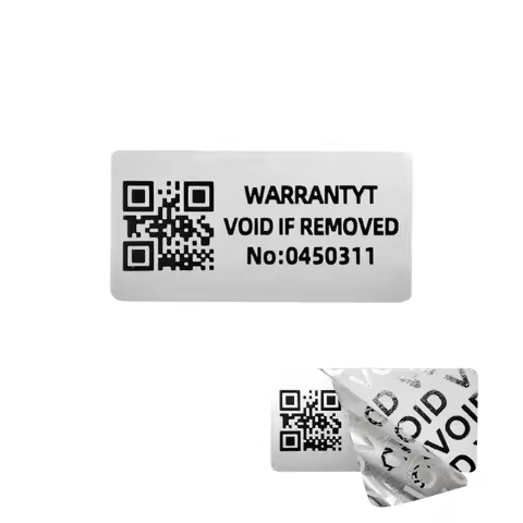100pcs warranty protection sticker 30X15mm tamper-proof invalid label One-time security seal QR code