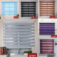ClickShop Bidai Tingkap Modern Roller Zebra blinds Bidai buluh outdoor, kayu for home decor/bidai dapur curtains/curtain
