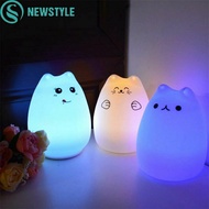 7 Color Cat Character Night Light LED RGB Room Light
