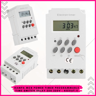 MURAH COD KAMPA MCB Power Timer Programmable Time Switch Relay 25A 220V / Timer otomatis digital lam