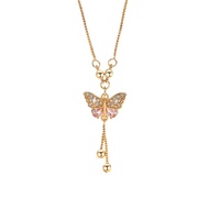 Women's Necklace Butterfly Pendant Zircon Jewelry Daily Matching Exquisite Design QQ5Q