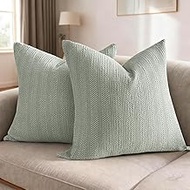 26x26 Pillow Covers Boho Euro Shams Set of 2 Decorative Throw Pillow Covers Cotton Large Square Pill