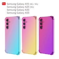 Samsung Galaxy A35 A55 A15 4G 5G A25 5G Rainbow TPU Case Cover Back Silicone Soft Casing