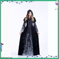 Women's Corpse Bride Costume Halloween Ghost Bride Witch Vampire Black  Dress Scary Halloween Costum