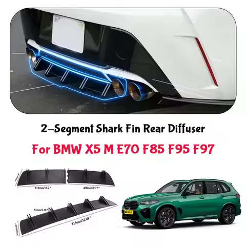 For BMW X5 M E70 F85 F95 F97 Shark Fin Rear Diffuser Split Chassis Spoiler Auto Aerodynamic Parts Ae